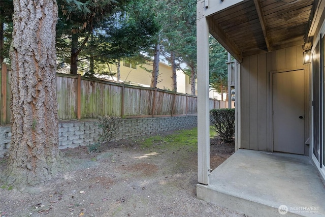 view of patio / terrace featuring a fenced backyard