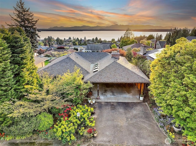 12739 7th Ave NW, Seattle, WA 98177 - drone / aerial view with a water view