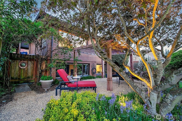 12739 7th Ave NW, Seattle, WA 98177 - back of property featuring a patio area, a pergola, and fence