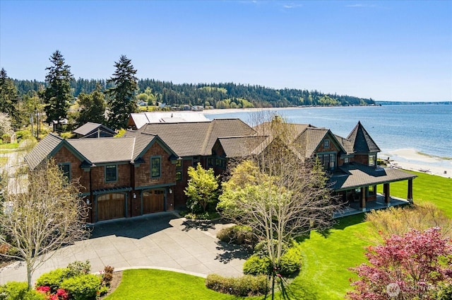 5848 Mutiny Bay Rd, Freeland, WA 98249 - drone / aerial view with a water view
