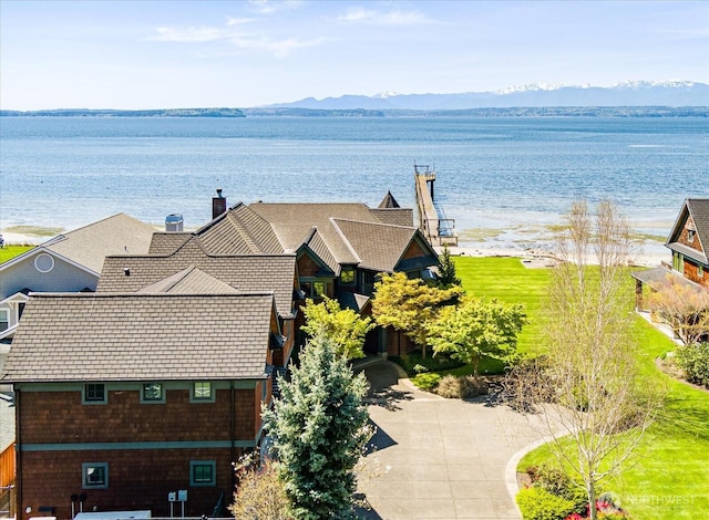 5848 Mutiny Bay Rd, Freeland, WA 98249 - aerial view featuring a water and mountain view