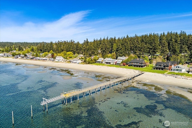 5848 Mutiny Bay Rd, Freeland, WA 98249 - birds eye view of property with a water view and a residential view