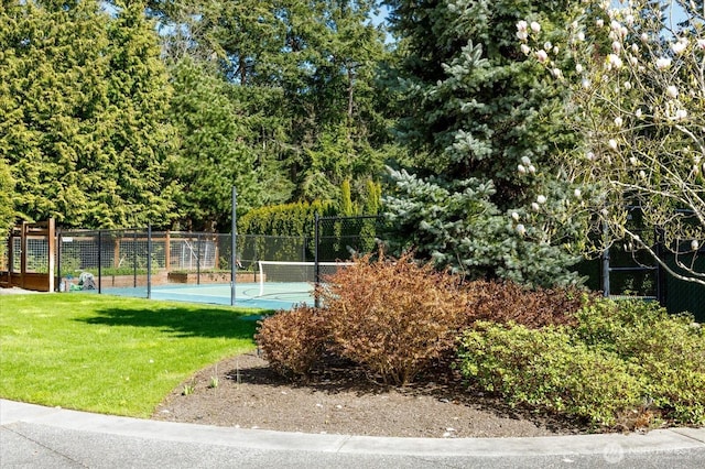 5848 Mutiny Bay Rd, Freeland, WA 98249 - view of sport court with fence and a yard
