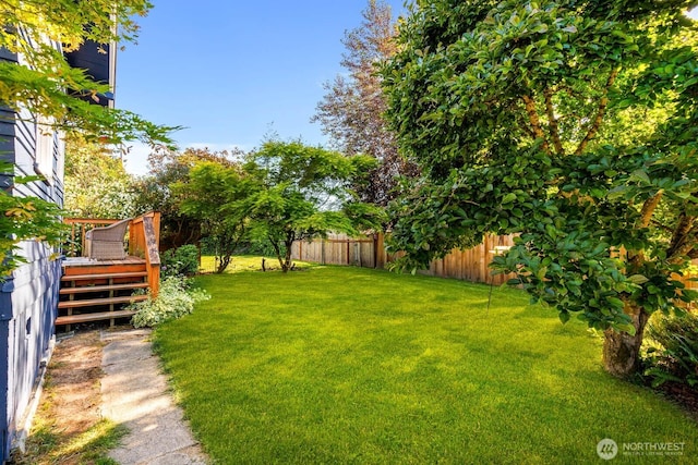 1002 S Adams St, Tacoma, WA 98405 - view of yard featuring a wooden deck