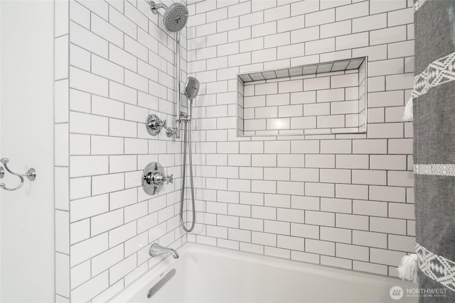 bathroom featuring shower / tub combination