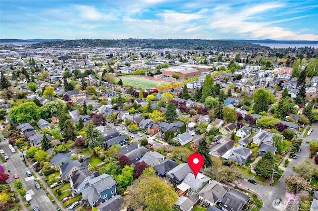 birds eye view of property featuring a residential view