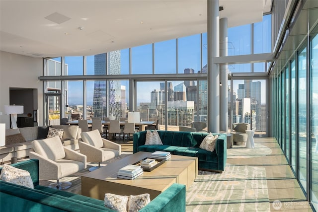 common area featuring a view of city