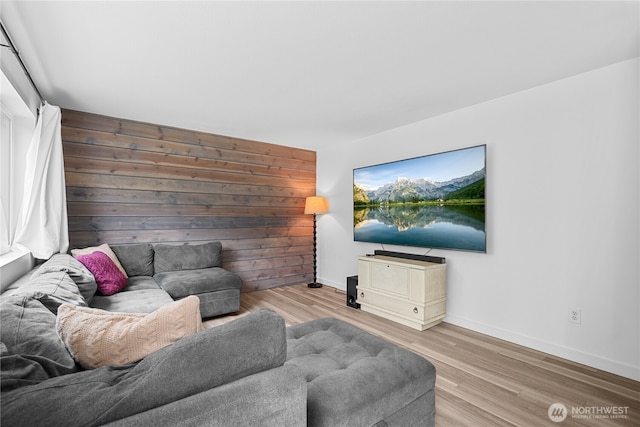 6411 86th Street Ct E, Puyallup, WA 98371 - living area featuring baseboards and wood finished floors