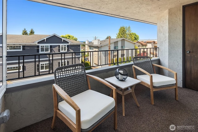 balcony with a residential view