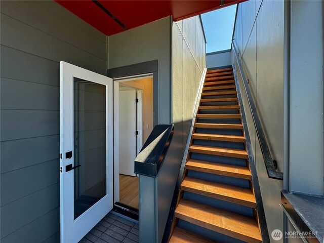 view of stairway