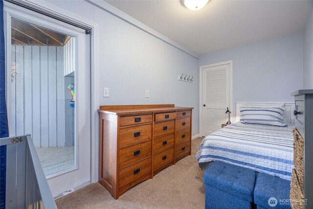 2877N Nugent Rd Unit M4, Lummi Island, WA 98262 - bedroom featuring light colored carpet and a closet