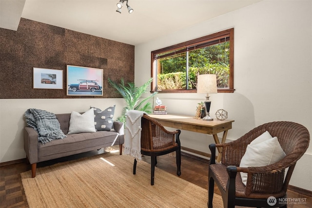 interior space with baseboards