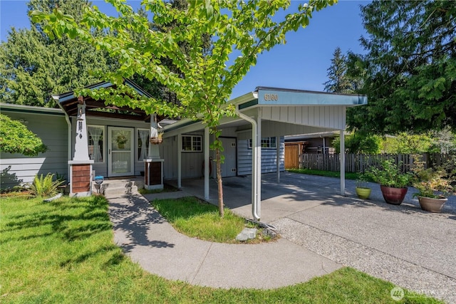 6160 NE 185th St, Kenmore, WA 98028 - view of front of house with concrete driveway and an attached carport