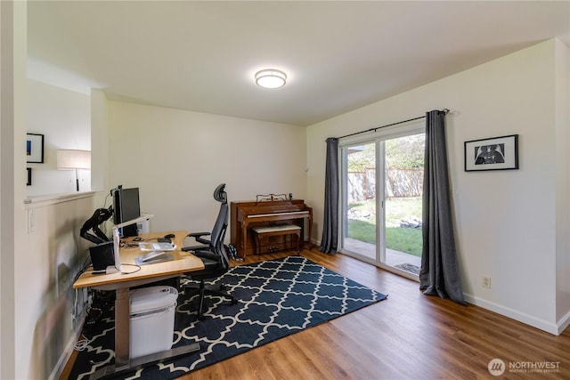 6160 NE 185th St, Kenmore, WA 98028 - office area with wood finished floors and baseboards