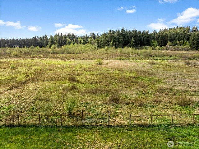 view of local wilderness featuring a rural view and a forest view