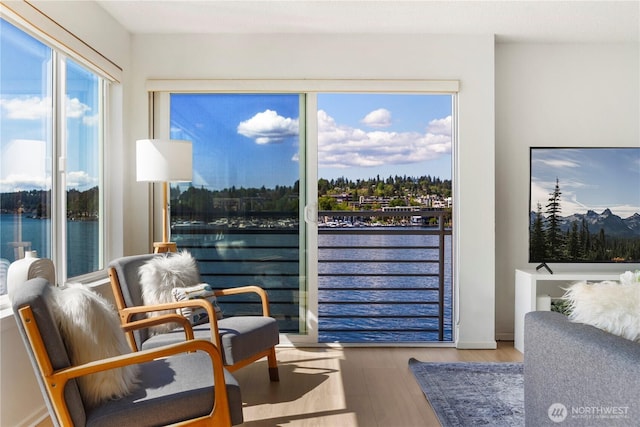 733 S Lake St Unit 312, Kirkland, WA 98033 - sunroom / solarium featuring a water view