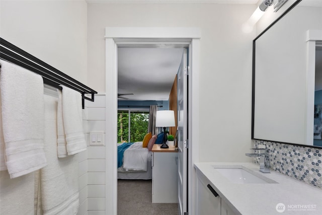 6540 159th Ave NE, Redmond, WA 98052 - bathroom with vanity, ceiling fan, and ensuite bath