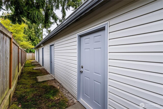 exterior space featuring fence