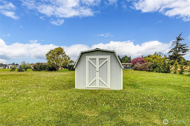 view of shed