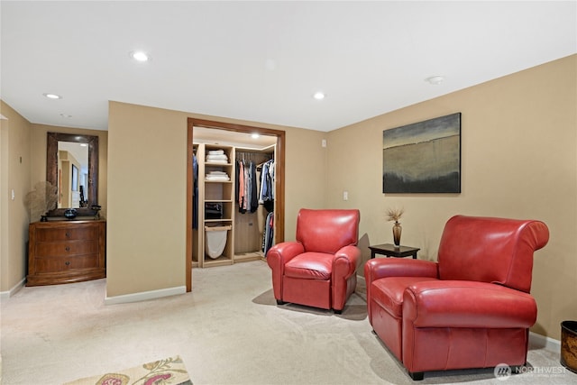 15825 10th Ave SW, Burien, WA 98166 - sitting room featuring carpet flooring, baseboards, and recessed lighting