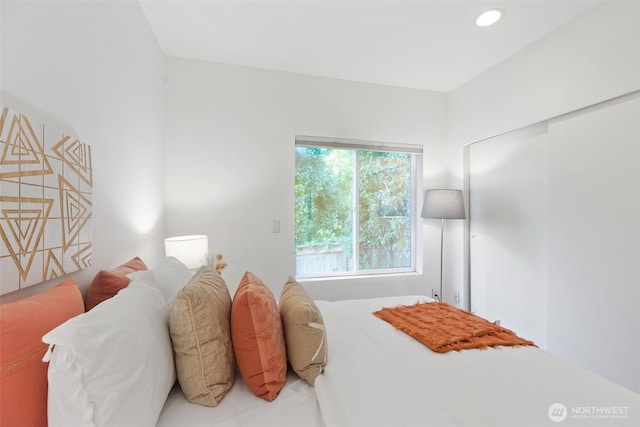 bedroom featuring recessed lighting