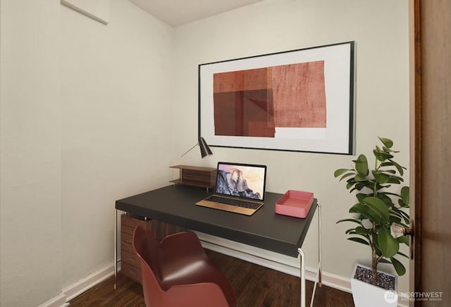 5234 University Way NE, Seattle, WA 98105 - office featuring baseboards and dark wood finished floors