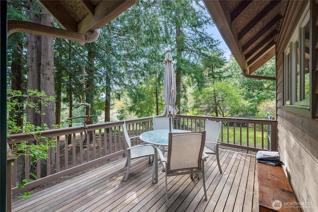 3337 Agate Heights Rd, Bellingham, WA 98226 - wooden deck featuring outdoor dining space