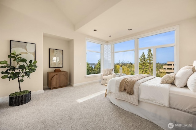 carpeted bedroom with baseboards