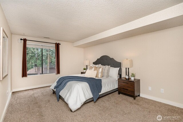 3518 109th Pl NE Unit 223, Bellevue, WA 98004 - carpeted bedroom with baseboards and a textured ceiling