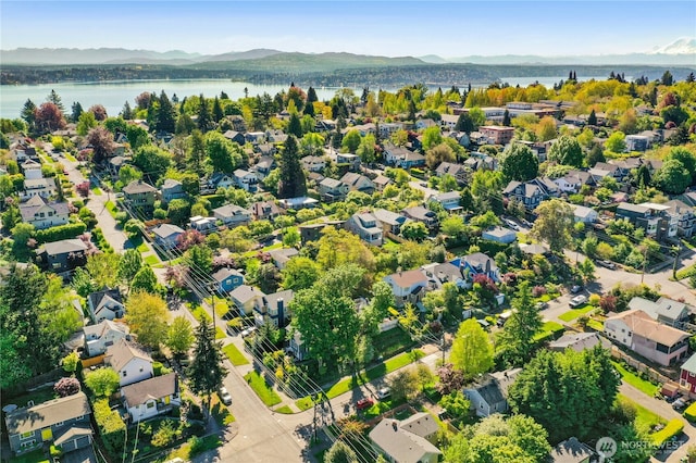 3003 E Pine St, Seattle, WA 98122 - aerial view of residential area featuring a water and mountain view
