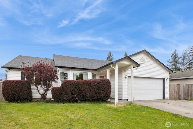 18 SE 18th St, Battle Ground, WA 98604 - ranch-style house featuring driveway, an attached garage, and roof with shingles