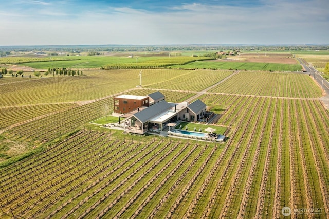 1721 J B George Rd, Walla Walla, WA 99362 - aerial view of sparsely populated area featuring extensive farmland and a pool area