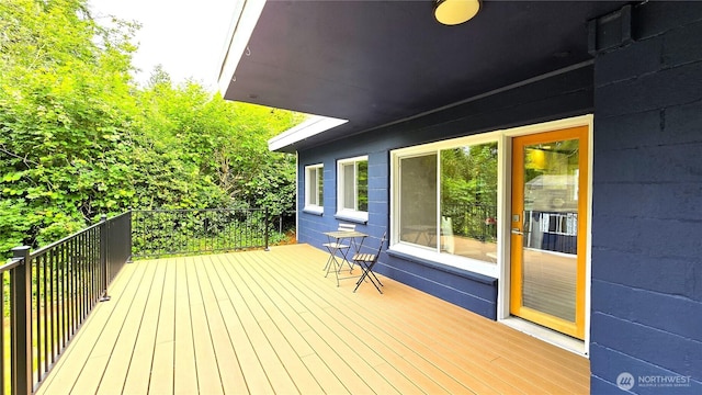 view of wooden terrace
