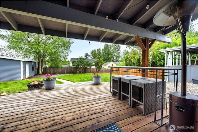 view of wooden deck