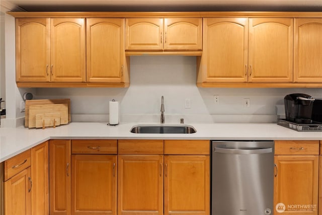2606 174th Ave NE, Redmond, WA 98052 - kitchen featuring a sink, dishwasher, and light countertops