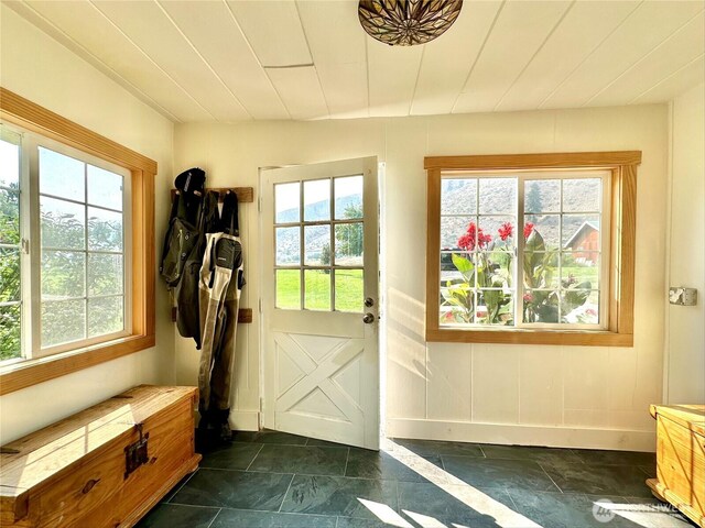 doorway with baseboards