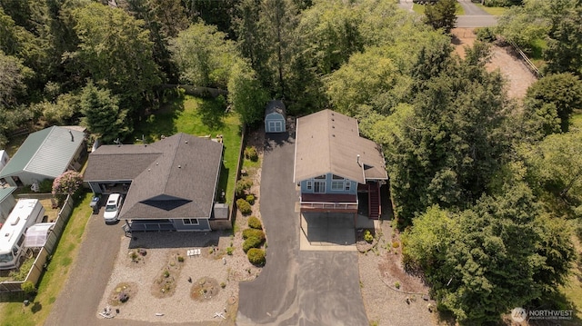 659 Chinook Ave SE, Ocean Shores, WA 98569 - aerial view of property's location with a heavily wooded area