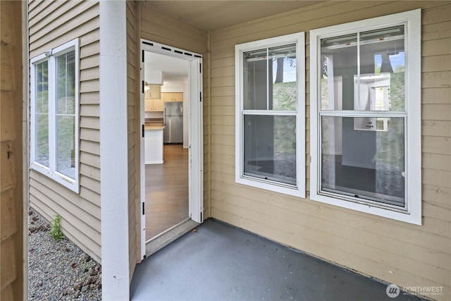 view of doorway to property