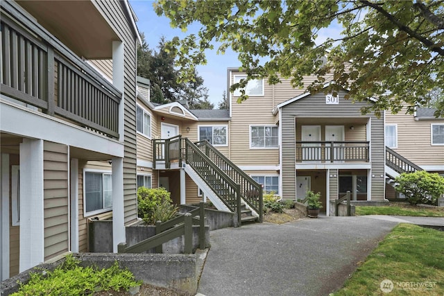 exterior space with stairway