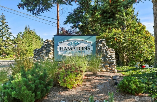 view of community sign