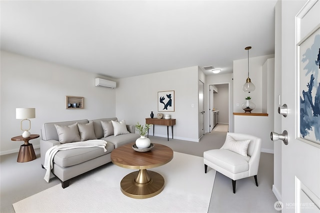 1100 7th Ave SE Unit 12, Puyallup, WA 98372 - living area featuring an AC wall unit and baseboards