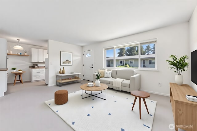 1100 7th Ave SE Unit 12, Puyallup, WA 98372 - living room with light colored carpet and baseboards