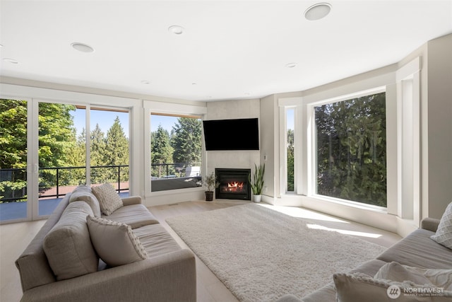 16831 84th Ln NE, Kenmore, WA 98028 - living area with a large fireplace