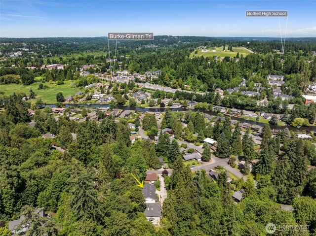 16831 84th Ln NE, Kenmore, WA 98028 - view of property location with a heavily wooded area and nearby suburban area
