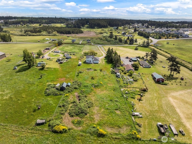 aerial view of property's location with rural landscape