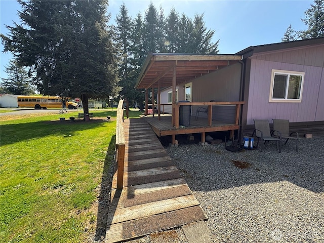 exterior space featuring a deck
