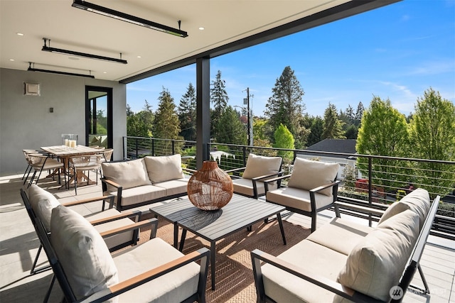 1032 89th Ave NE, Bellevue, WA 98004 - view of patio with an outdoor hangout area and a balcony