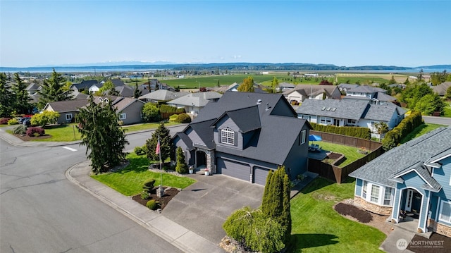 drone / aerial view featuring a residential view