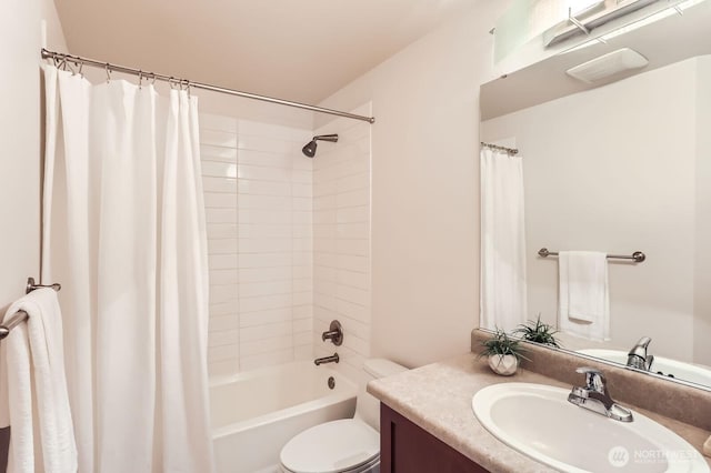 3018 128th Ave SE Unit 10, Bellevue, WA 98005 - full bath featuring vanity, shower / bath combination with curtain, and toilet