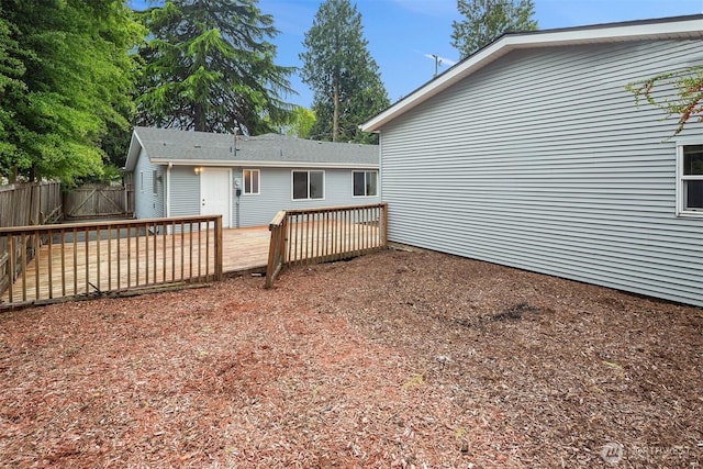 110 NW 110th St, Seattle, WA 98177 - back of house with a wooden deck and fence